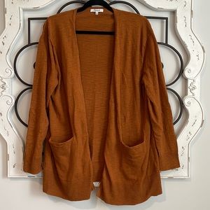 MADEWELL WOMEN CARDIGAN SWEATER BURNT ORANGE SIZE MEDIUM